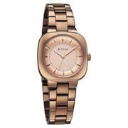 Titan 95296QM01 Horizon Quartz Analog Watch with Brown Dial and Stainless Steel Strap for Women - alternate front view