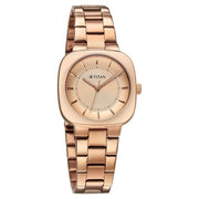 Titan 95296WM01 Horizon Quartz Analog Watch with Rose Gold Dial and Rose Gold Stainless Steel Strap for Women - alternate front view