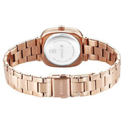 Titan 95296WM01 Horizon Quartz Analog Watch with Rose Gold Dial and Rose Gold Stainless Steel Strap for Women - caseback view