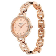 Titan 95305WM01 Raga watch angled view showing the bracelet links and case