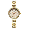 Titan 95305YM01 Raga Showstopper Quartz Analog Watch with Golden Dial and Golden Metal Strap for Women 30mm