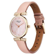 Titan 95308WL01 women's watch with pink leather strap