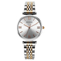Titan 95313KM01 Workmode Quartz Analog Watch with Silver Dial and Two-Tone Metal Strap for Women 32mm