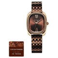 Titan 95317KM01 Purple Glamour Quartz Analog Watch with Brown Dial and Brown Stainless Steel Strap for Women