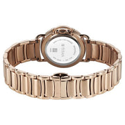 Titan 95324WM01 Workmode Quartz Analog Watch with Rose Gold Dial and Rose Gold Stainless Steel Strap for Women - caseback view