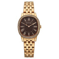 Titan 95332WM01 Purple Glamour Quartz Analog Watch with Brown Dial and Rose Gold Stainless Steel Strap for Women 28mm