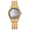 Titan 95335WM01 women's watch - white mother of pearl dial and rose gold stainless steel strap, front view