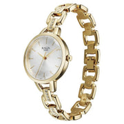 Titan 95352YM01 angled view showing the dial and golden bracelet