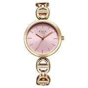 Titan 95353WM01 Raga Showstopper women's watch with rose gold dial and rose gold metal strap