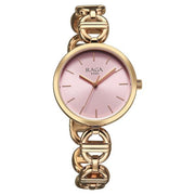 Titan 95353WM01 rose gold dial quartz analog watch for women