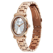 Titan 95359WM01 silver dial watch with rose gold strap, alternate product view showing the case and strap