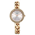 Titan 95361WM01 Raga Showstopper Quartz Analog Watch with Silver Dial and Rose Gold Metal Strap for Women 31mm