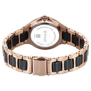 Titan 95380KD01 Black dial watch with Two-Tone Metal strap, official product gallery image 6