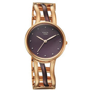 Titan 95388KM01 brown dial quartz analog watch for women