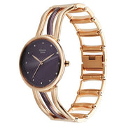 Titan 95388KM01 women's watch with two-toned metal strap