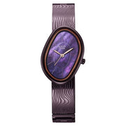 Titan 95390QM01 Raga Sierra women's watch with prune purple dial and matching metal strap