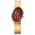 Titan 95390WM01 Raga Sierra Quartz Analog Watch with Amber Brown Dial and Rose Gold Metal Strap for Women 26mm