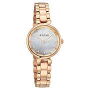 Titan 95398WM01 Mother of Pearl dial watch with Rose Gold Stainless Steel strap, official product gallery image 2