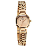 Titan 95404WM01 women's watch with rose gold dial and rose gold stainless steel strap