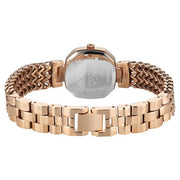 Titan 95404WM01 women's watch with rose gold strap and octagonal-shaped case