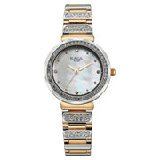 Titan 95419KM01 Raga Spotlight women's watch with mother of pearl dial and two-toned metal strap