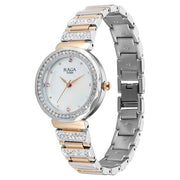 Titan 95419KM01 women's watch with two-toned metal strap