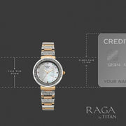 Titan 95419KM01 30mm case watch with mother of pearl dial