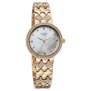 Titan 95422WM01 Raga watch front view showing the white dial and bracelet details