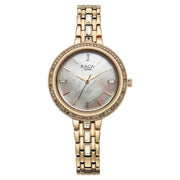 Titan 95424WM01 Raga Spotlight women's watch with silver dial and rose gold metal strap