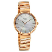 Titan 95426WM01 quartz analog watch for women with white dial