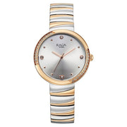 Titan 95427KM01 Raga Spotlight women's watch with silver dial and two-toned metal strap