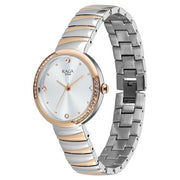 Titan 95427KM01 women's watch with two-toned metal strap