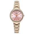 Titan 95428WM01 Raga Spotlight Quartz Analog Watch with Pink Dial and Rose Gold Metal Strap for Women 30mm