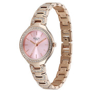 Titan 95428WM01 women's watch with rose gold strap and round case