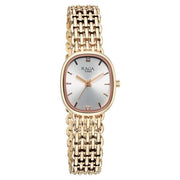 Titan 95430WM01 Raga Spotlight women's watch with silver dial and rose gold metal strap, alternate view