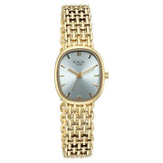Titan 95430YM01 blue dial quartz analog watch for women