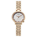 Titan 95432WM01 Raga Spotlight Quartz Analog Watch with White Dial and Rose Gold Metal Strap for Women 27mm