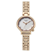 Titan 95432WM01 women's watch with white dial and rose gold metal strap