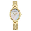 Titan 95462YM01 Raga Showstopper Quartz Analog Watch with Mother of Pearl Dial and Golden Metal Strap for Women 26mm