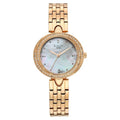 Titan 95463WM01 Raga Showstopper Quartz Analog Watch with Mother of Pearl Dial and Rose Gold Metal Strap for Women 31mm