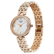 Titan 95463WM01 angled view showing the dial and rose gold bracelet