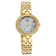 Titan 95463YM01 quartz analog watch for women with mother of pearl dial