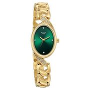 Titan 95480YM01 quartz analog watch for women with green dial