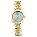 Titan 95481YM01 Raga Showstopper Quartz Analog Watch with Mother of Pearl Dial and Golden Metal Strap for Women 25mm