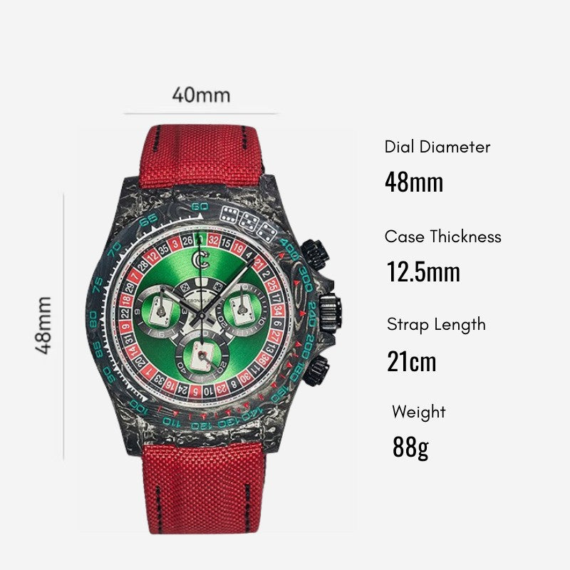 CM002-15H Men's Carbon Case Automatic Watch 40mm