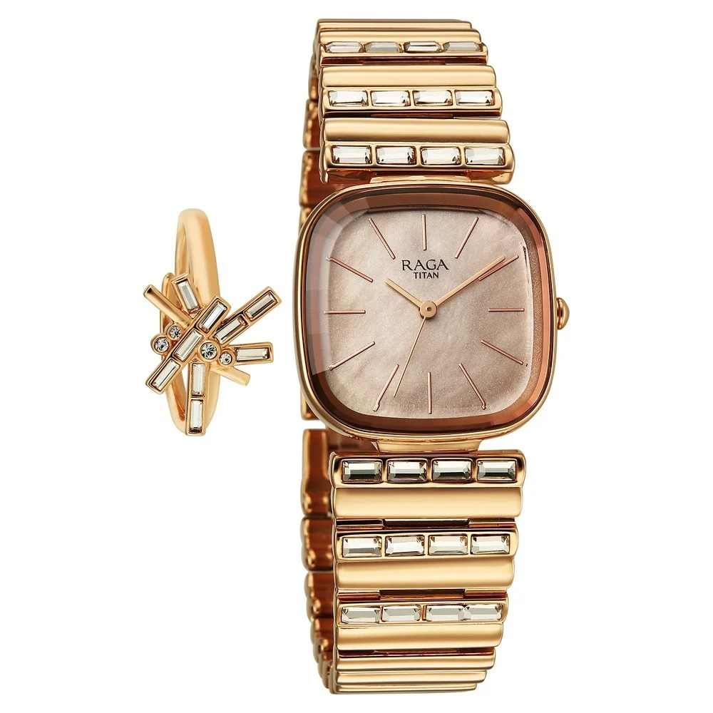 Titan Raga Glimmers 95339WM01F Women's Quartz Watch 28mm
