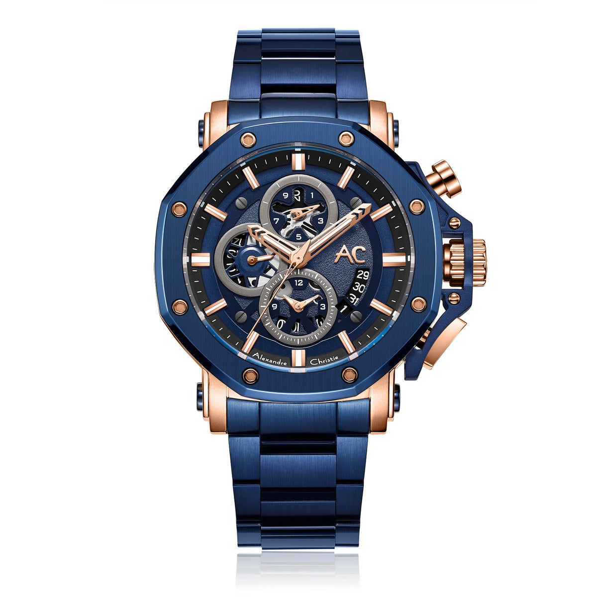 9603MCBURBU Men's Chronograph Quartz Watch 44mm