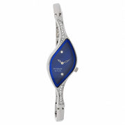 Blue Dial Women's Analog Watch with Metal Strap