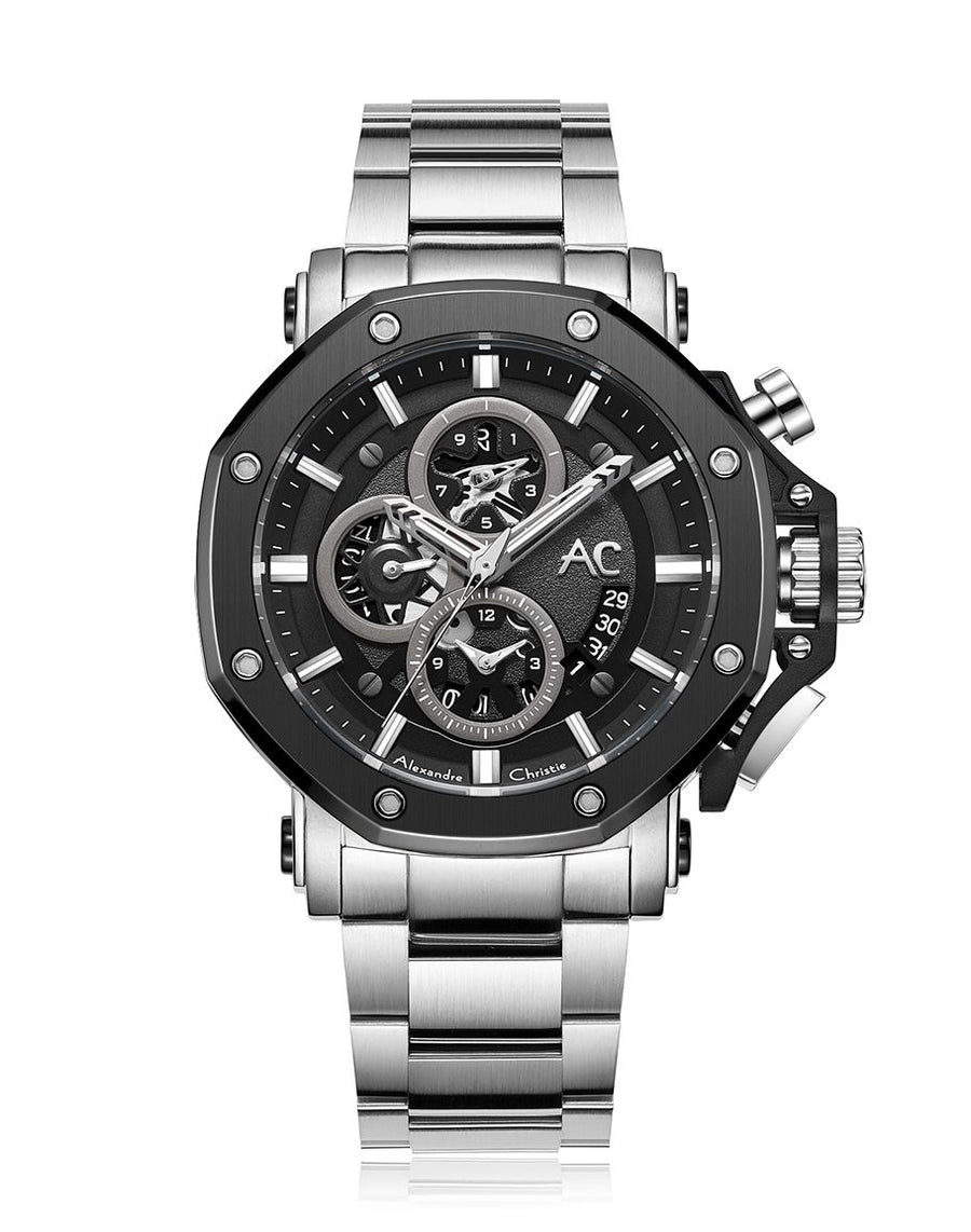 Alexandre Christie 9603MCBTBBA Men's Chronograph Quartz Watch 44mm