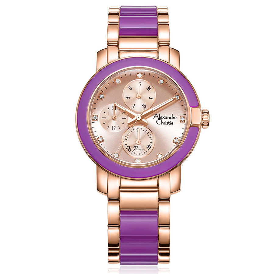 Alexandre Christie 2993BFBRGLNPU Women's Multi-Function Quartz Watch 36mm